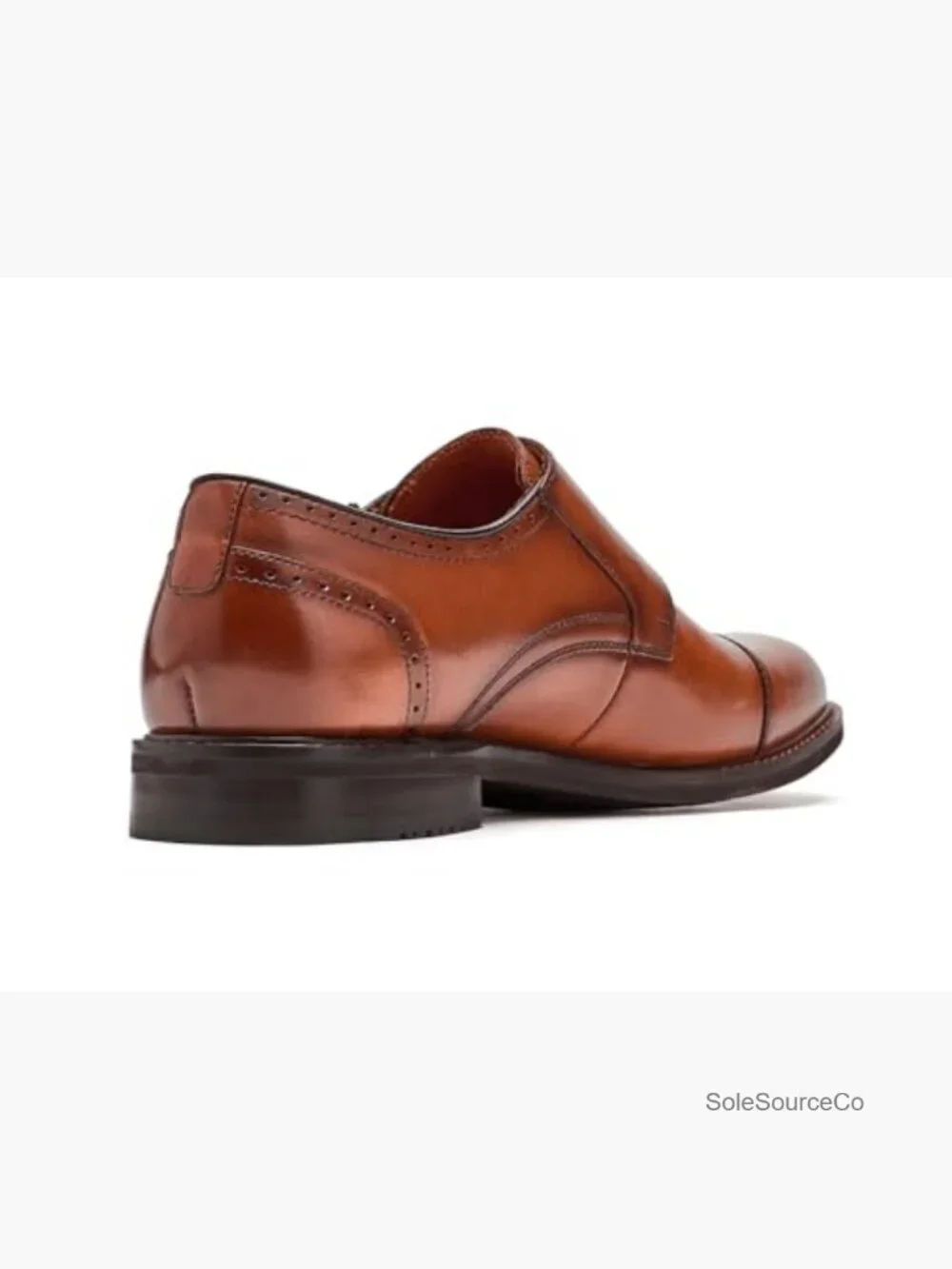 Cap Toe Double Monk Strap Dress Loafers Men's Leather Oxford Shoes